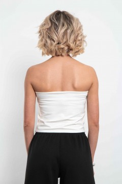 Топ-бондо трикотажный молочного цвета Kosmos(фото6)