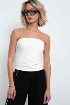 Топ-бондо трикотажный молочного цвета Kosmos