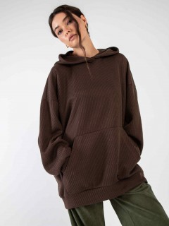 Худи из вязанного трикотажа в коричневом цвете Kosmos(фото4)