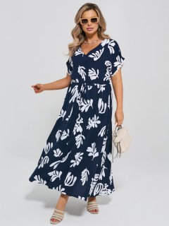 Платье тёмно-синее на кулиске Dora(фото2)