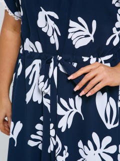 Платье тёмно-синее на кулиске Dora(фото8)