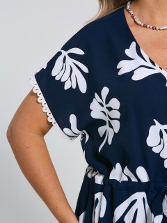 Платье тёмно-синее на кулиске Dora(фото6)