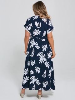 Платье тёмно-синее на кулиске Dora(фото7)