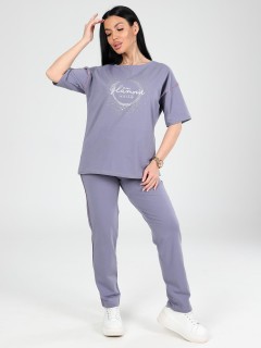 Костюм трикотажный сиреневый с брюками Iv-capriz(фото6)