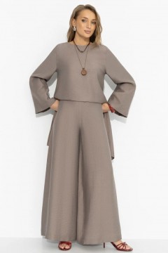 Брюки широкие коричневого цвета Charutti