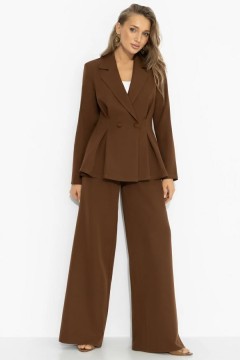 Костюм-двойка коричневый с брюками Charutti
