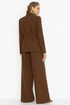 Костюм-двойка коричневый с брюками Charutti(фото6)