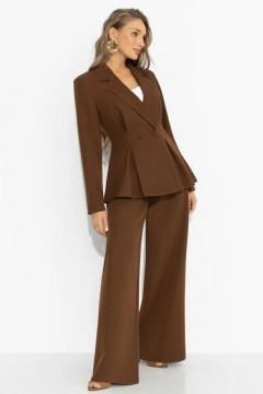 Костюм-двойка коричневый с брюками Charutti(фото7)