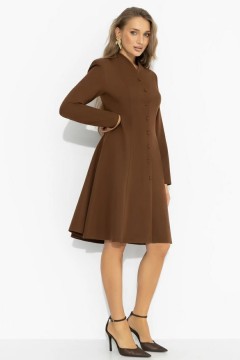 Платье коричневое на пуговицах Charutti(фото5)