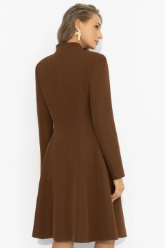 Платье коричневое на пуговицах Charutti(фото6)