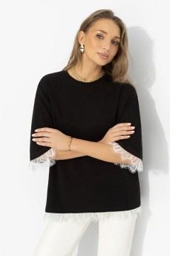 Футболка хлопковая чёрного цвета Charutti(фото5)