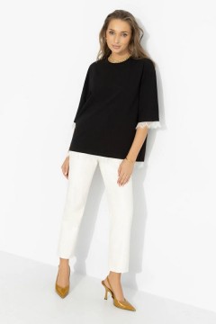 Футболка хлопковая чёрного цвета Charutti(фото2)