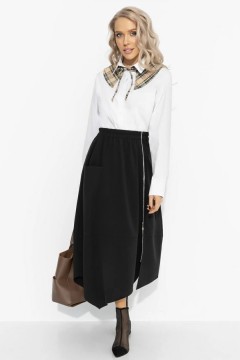 Юбка‑тюльпан асимметричная чёрного цвета Charutti