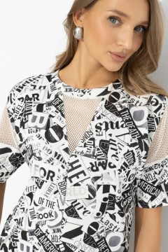 Платье комбинированное из трикотажа Charutti(фото4)