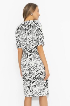 Платье комбинированное из трикотажа Charutti(фото6)