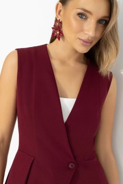 Жилет бордовый для уверенности на каждый день Charutti(фото3)