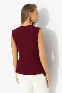 Жилет бордовый для уверенности на каждый день Charutti(фото5)