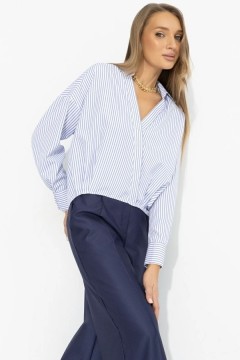 Рубашка в полоску с асимметричным низом Charutti(фото4)