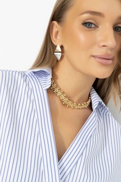 Рубашка в полоску с асимметричным низом Charutti(фото3)