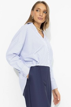 Рубашка в полоску с асимметричным низом Charutti(фото6)