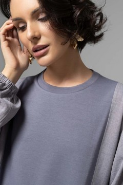 Свитшот комбинированный серый Charutti(фото4)