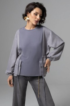 Свитшот комбинированный серый Charutti(фото5)