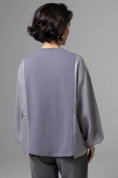 Свитшот комбинированный серый Charutti(фото7)