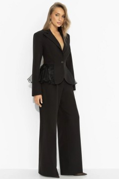 Костюм-двойка чёрный с брюками Charutti