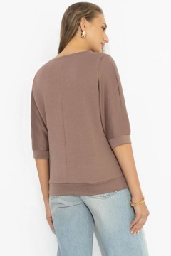 Футболка комбинированная коричневого цвета Charutti(фото5)