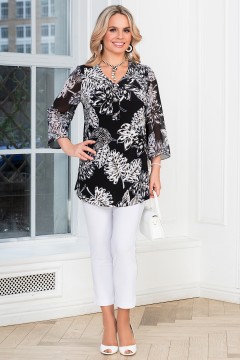 Туника чёрная с рукавами три четверти Lavira(фото2)