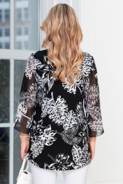 Туника чёрная с рукавами три четверти Lavira(фото5)