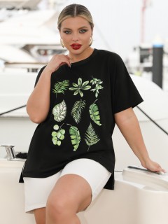 Футболка трикотажная чёрная с принтом Dora(фото2)