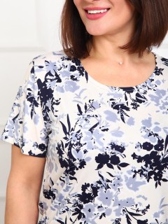 Футболка трикотажная бежевая с принтом Iv-capriz(фото4)