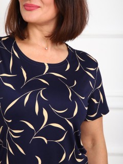 Футболка трикотажная тёмно-синяя с принтом Iv-capriz(фото5)