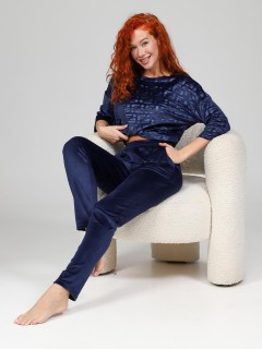 Костюм велюровый с брюками в синем цвете Iv-capriz(фото2)