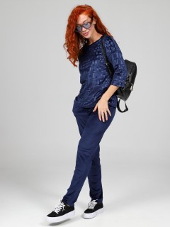 Костюм велюровый с брюками в синем цвете Iv-capriz(фото3)