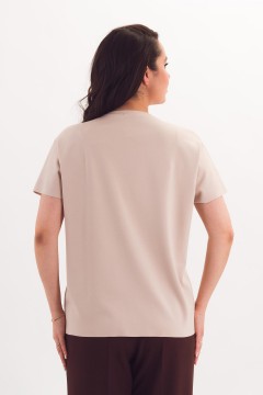 Футболка трикотажная бежевого цвета Braslava(фото5)