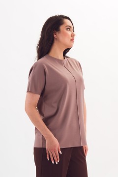 Футболка трикотажная в цвете капучино Braslava(фото3)