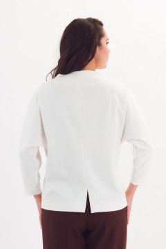 Джемпер трикотажный молочного цвета Braslava(фото6)