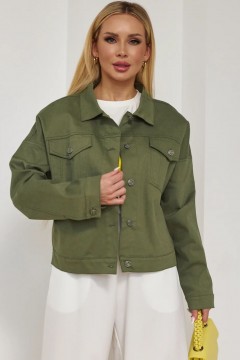 Куртка джинсовая цвета хаки Jetty(фото3)