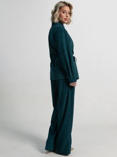 Костюм брючный из вельвета в изумрудном цвете LT collection(фото8)