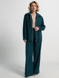 Костюм брючный из вельвета в изумрудном цвете LT collection(фото4)