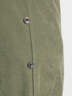 Платье миди в оливковом цвете с поясом LT collection(фото3)