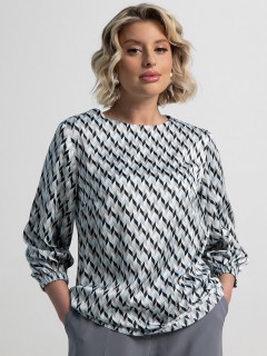 Блузка атласная с принтом LT collection(фото3)