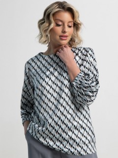 Блузка атласная с принтом LT collection(фото7)