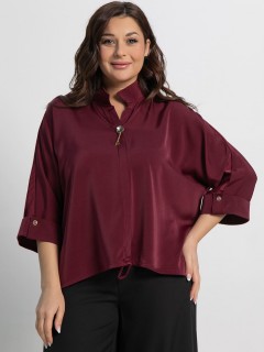 Блузка с рукавами 3/4 в бордовом цвете LT collection(фото7)