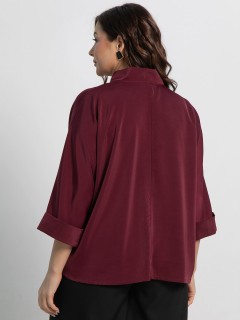 Блузка с рукавами 3/4 в бордовом цвете LT collection(фото6)