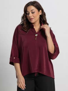 Блузка с рукавами 3/4 в бордовом цвете LT collection(фото5)