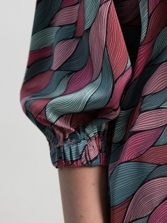 Блузка атласная с принтом LT collection(фото4)