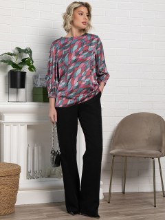 Блузка атласная с принтом LT collection(фото2)